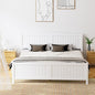 OIKITURE Queen Size Wooden Bed Frame Hampton-Style, Pinewood Bed Frame Platform with Bed Head and High Bed Leg - Compatible with Australian-Sized Mattresses, 211X161X94Cm ﻿