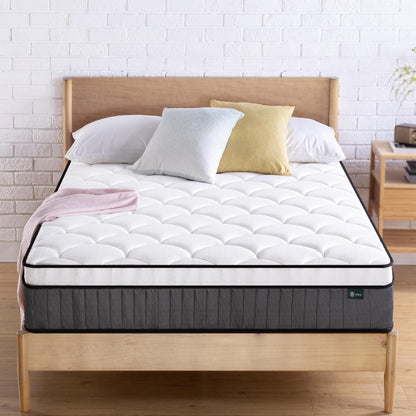 Zinus Queen Mattress Support 30Cm Icoil Pocket Spring Eurotop, Comfort Quilting Foam, Medium Feel Bed Mattresses