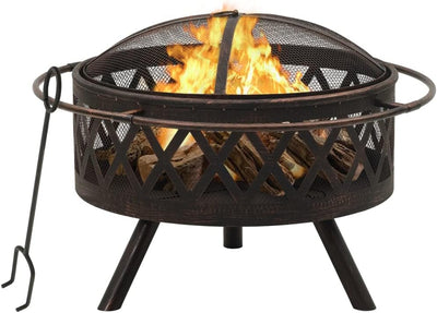 Fire Pit 76 Cm Wood Burning Fire Pit