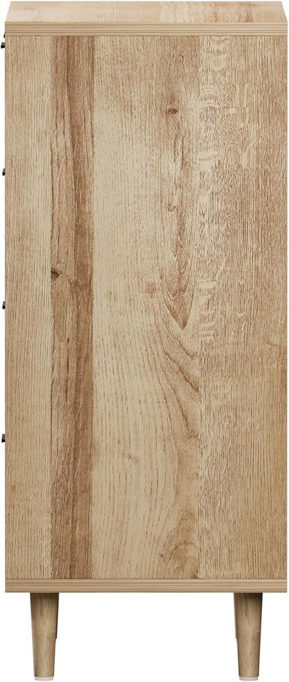 Chest of Drawers Dresser with 5 Storage Cabinet Tallboy Natural