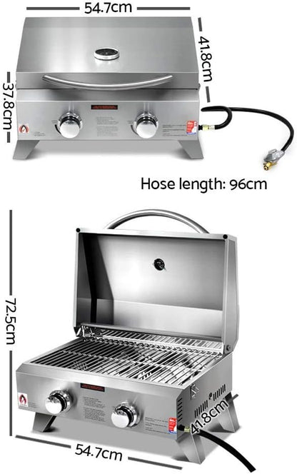 Portable Gas BBQ Grill Stainless Steel