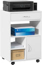 Sobuy Home Office Trolley File Storage Cabinet Printer Stand on Wheels FBT105-W