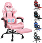 ALFORDSON Gaming Chair with Massage and 150° Recline, Ergonomic Executive Office Chair PU Leather with Footrest, Height Adjustable Racing Chair with SGS Listed Gas-Lift, Max 180Kg (Cyan)