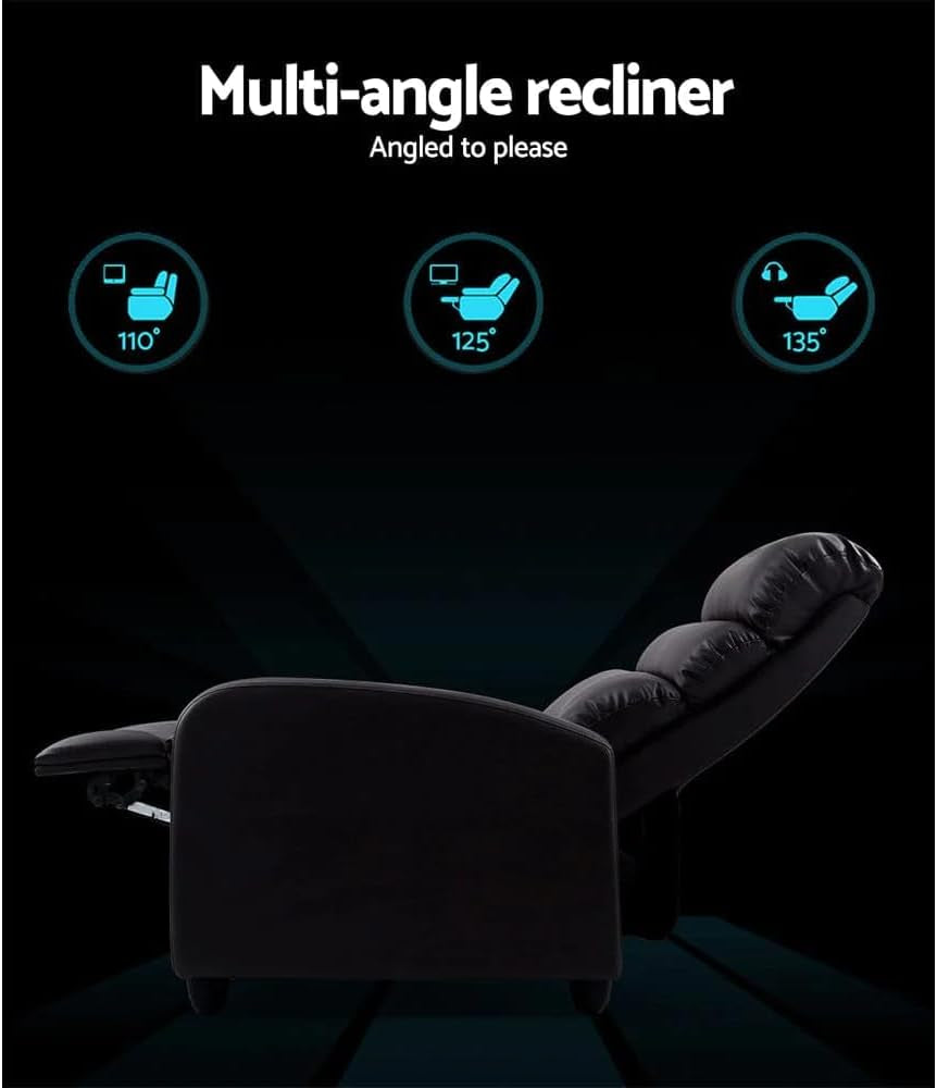 Artiss Recliner Chair Leather Lounge Sofa Armchair, Home Furniture Health Personal Care, Adjustable Backrest Footrest Electric Seat Office Brown