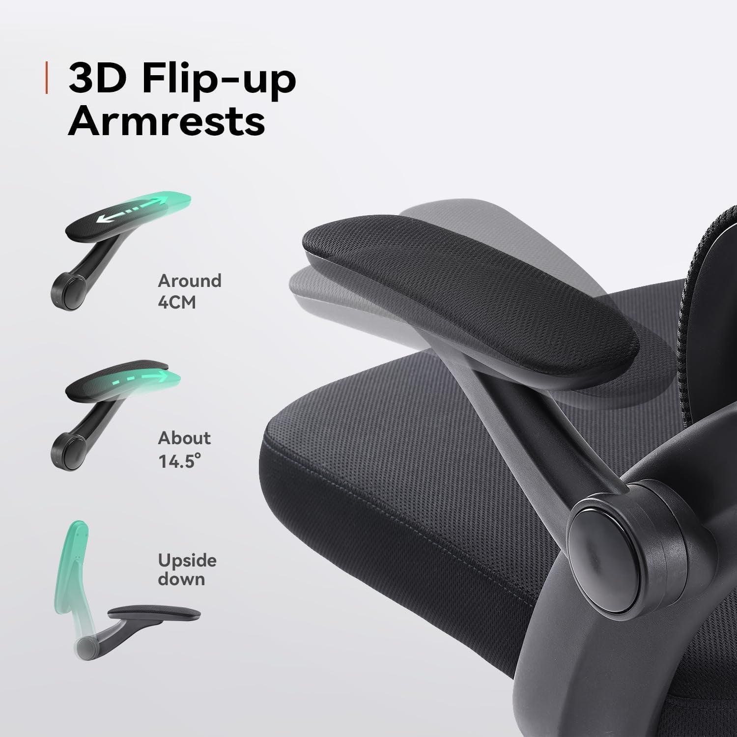 SIHOO M102C-M101 Ergonomic Office Chair, Computer High Back Chair with Dual Back Design - Individual Lumbar Pillow, 3D Armrests, Adjustable Headrest and Comfortable Thick Cushion (Black)