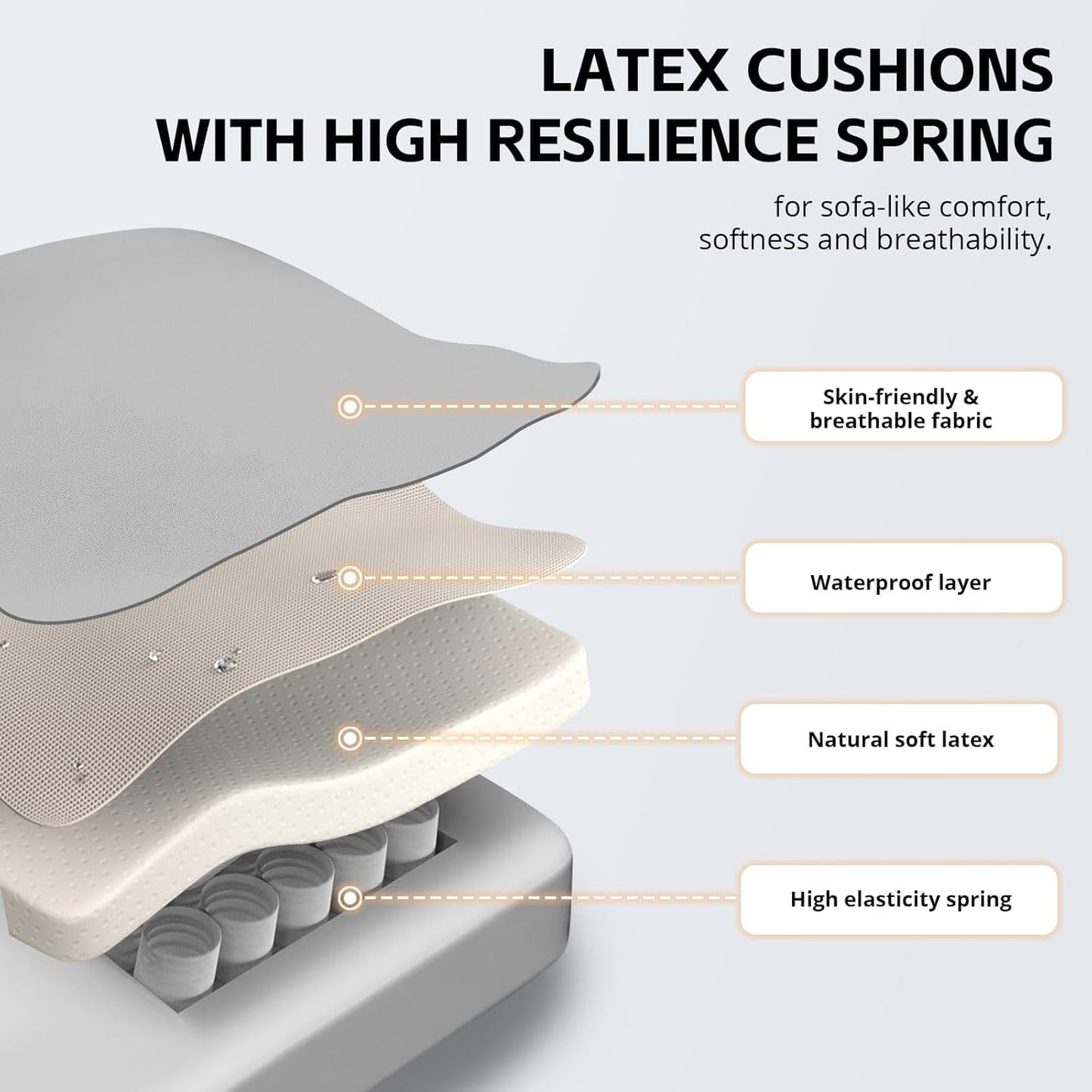 PZDO Ergonomic Office Chair with Footrest, Technology Fabric Ergonomic Chair for Adults, Computer Chair Gaming Desk Chair with Lumbar Support, Home Office Recliner Chair, Gift, Teens, (Gray)