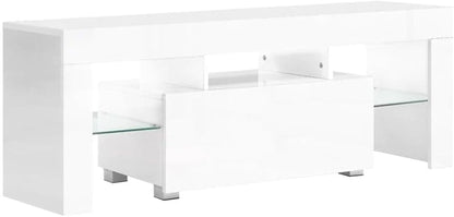 Artiss TV Unit Cabinet Entertainment Units, 189Cm Length Stand Table Cabinets Storage Shelf Organiser Cupboard Home Living Room Bedroom Furniture, 16 Colour Lights High Gloss White