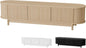 ALFORDSON TV Cabinet Stand Black, Handle-Free Modern Furniture Entertainment Unit Stand with 2 Ample Storage Side Cabinets and 2 Middle Shelves for Living Room,160 X 40 X 40Cm in Black