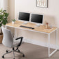 Zinus Soho Office Desk Computer Table | Dining Strong Metal Frame, Quick Assembly - Natural 140Cm