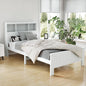King Single Bed Frame Platform Wooden Timber Frames with Bookshelf Beds Base 