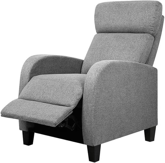 Artiss Recliner Chair Grey Fabric Lounge Sofa Armchair, Home Furniture Health Personal Care, Adjustable Backrest Footrest Electric Nursing Feeding Seat