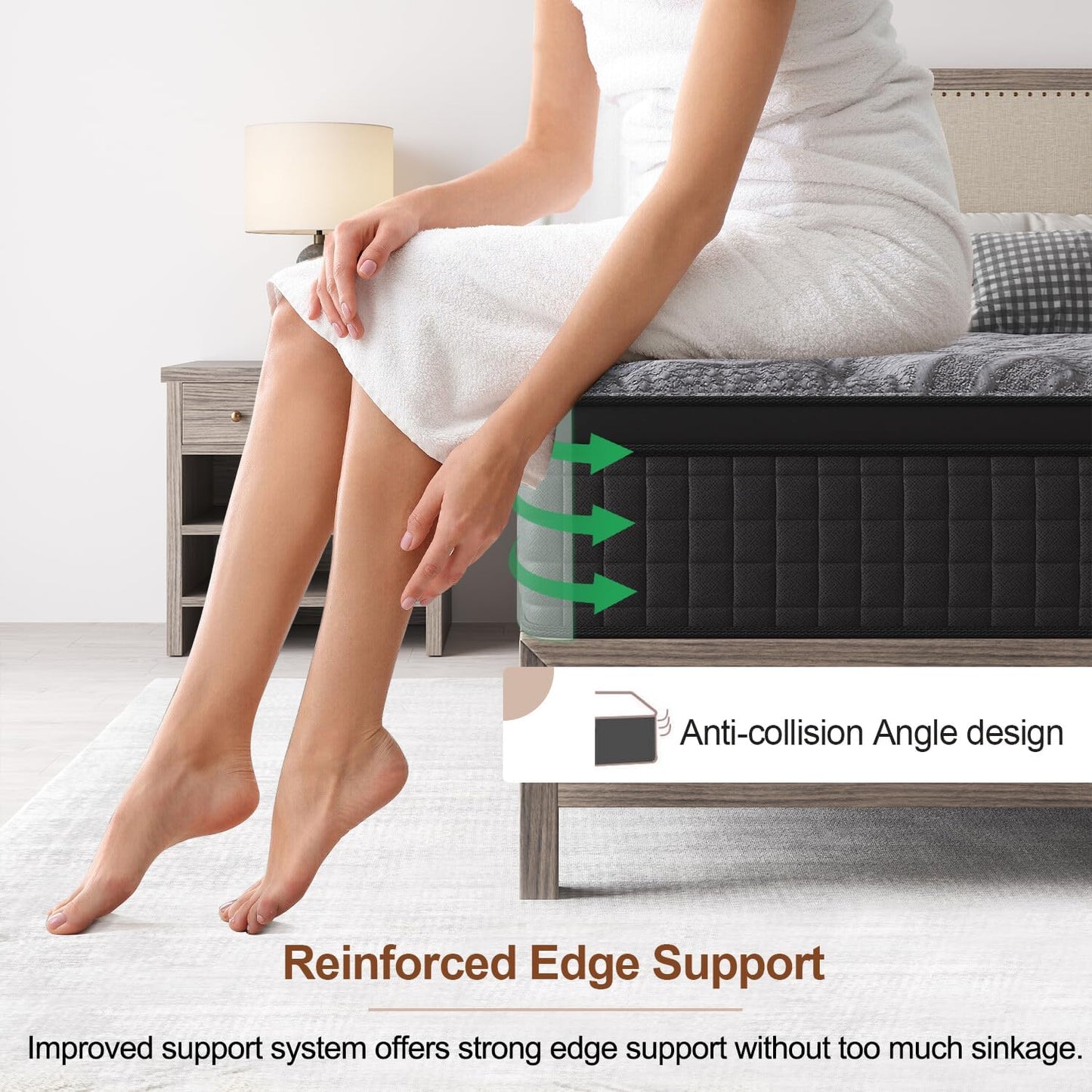 Duchess 34Cm Hybrid Mattress - Mattress Comfortable Memory Foam and Pocket Springs with Pressure Relief Breathable Design Reinforced Edge Support (Ultimate-34Cm, King)