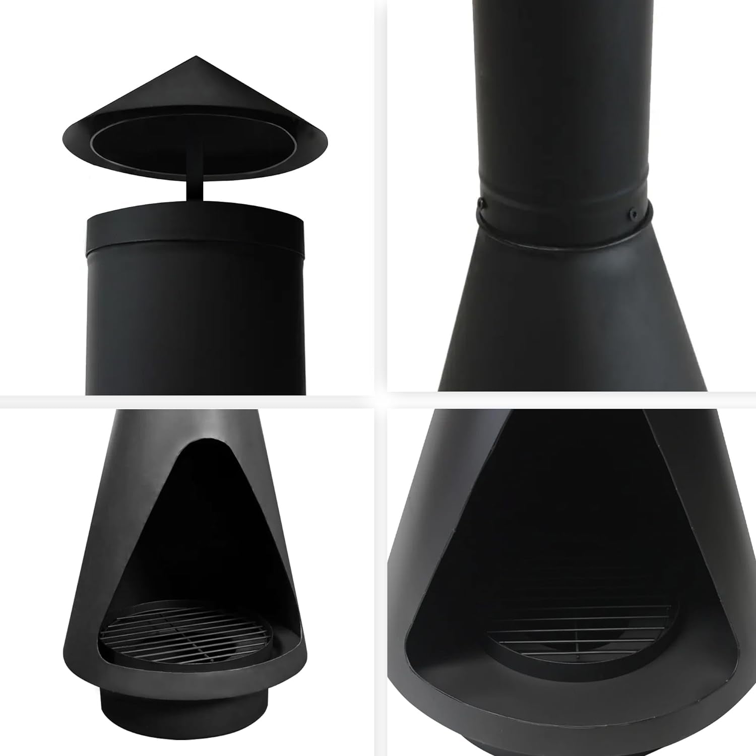 Chimney Fire Pit Patio Heater Outdoor Camping Portable Chiminea Brazier Fireplace 105Cm