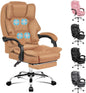ALFORDSON Ergonomic Office Chair with Massage, 150° Recline and 360° Swivel, Gaming Executive Computer Racer Chair Adjustable Height,Pu Leather Home Office Chair with High Backest Support (Black)