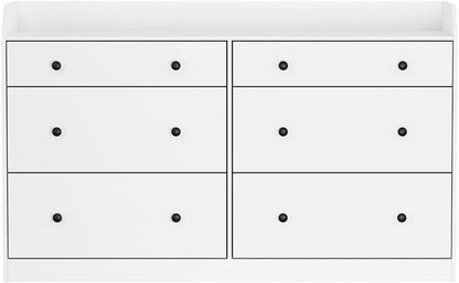 Chest of Drawers 6 Drawer Tallboy, White
