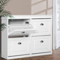 Artiss Shoe Cabinet Bench Storage Rack Organiser Drawer White Shelf Organizer Holder Display Closet Stand Furniture Cupboard Space Saver Room Compartment Case Hanger Shelving Wardrobe Caddy