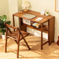 Pklblr ZTO Store Folding Desk Simple Laptop Table for Home Office, Study save Space (Tawny, Large)