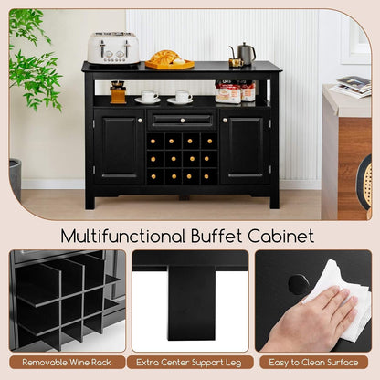 Buffet Sideboard, Cupboard W/ 2 Doors & Drawer