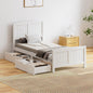 OIKITURE Queen Size Wooden Bed Frame Hampton-Style, Pinewood Bed Frame Platform with Bed Head and High Bed Leg - Compatible with Australian-Sized Mattresses, 211X161X94Cm ﻿