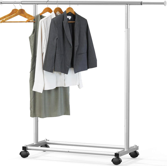 Simplehouseware Clothes Rack Standard Rod, 77 to 120 Cm Extensible Rod, Silver
