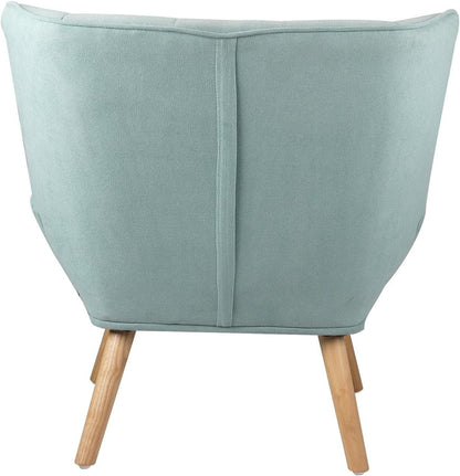 Oikiture Armchair Accent Lounge Chairs Stoolseating Soft Home Office Furniture Stools for Dining Living Room or Bedroom Fabric Upholstered, Blue