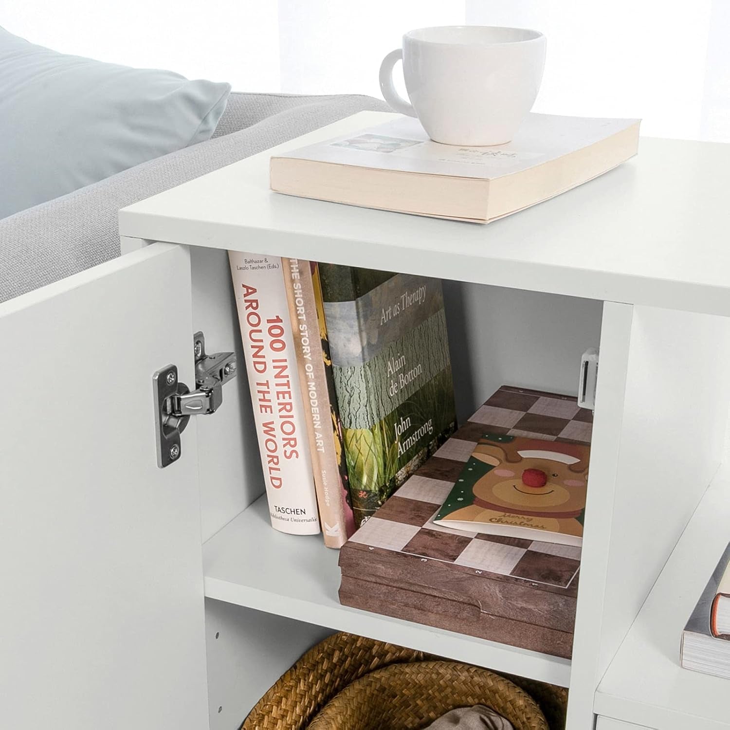 Sobuy Home Office Trolley File Storage Cabinet Printer Stand on Wheels FBT105-W