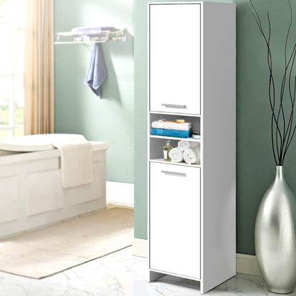Bathroom Storage Cabinet, 185Cm Tall Adjustable Cupboard Side Table Corner Shelf 