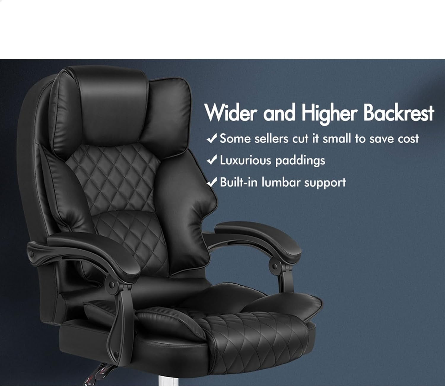 ALFORDSON Ergonomic Office Chair with Massage, 150° Recline and 360° Swivel, Gaming Executive Computer Racer Chair Adjustable Height,Pu Leather Home Office Chair with High Backest Support (Black)